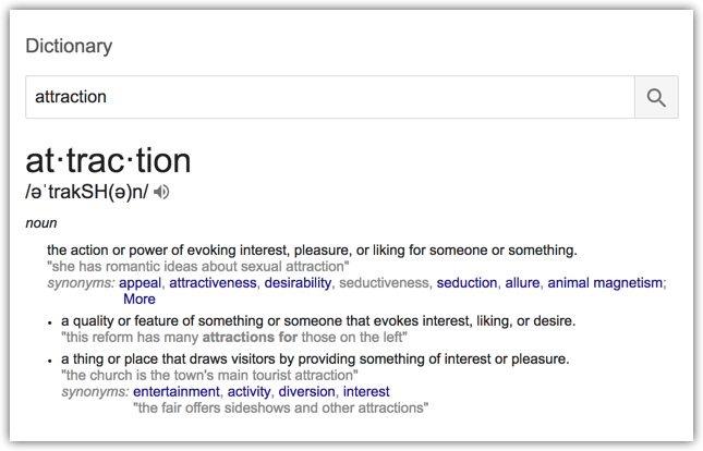 The Definition of Attraction