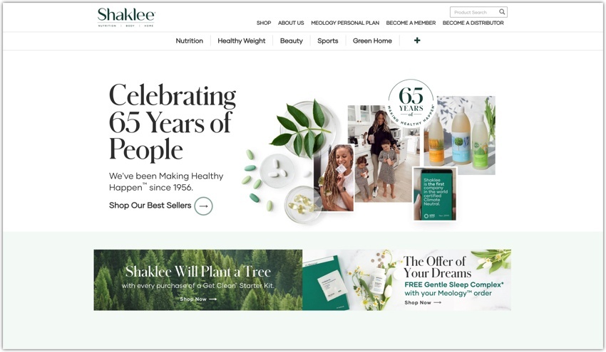 Shaklee Corporation Website